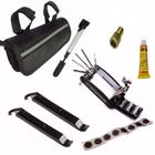 Kit Ferramenta Bike C/ Bolsa + Acessórios Bomba Reparo Chave