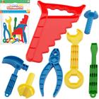 Kit Ferramentas Brinquedo Infantil Serrote Martelo e Chaves