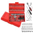 Kit Ferramentas Chave Catraca 1/4 Com Bits e Soquetes 46 PÇS