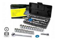 Kit Ferramentas De Bits Fenda e Soquetes 80 Peças C/ Estojo Titanium e Trena Curta Fine 5m X 19 Mm MTX