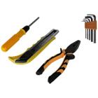 Kit Ferramentas Profissional Estilete + Alicate + Chave De Fenda + Kit Chave Torx Com 5 Peças