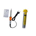 Kit Ferro de Solda 110V 60W com Estanho suporte garras fio soldar tubinho soldador eletronico artesanato