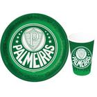 Kit Festa 8 Prato 8 Copo Descartável Papel - Palmeiras