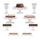 Kit Festa 9 Peças - Mesa De Aniversário Completa - Boleira e Bandejas Para Doces