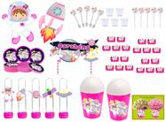 Kit Festa Astronauta Menina 105 peças (10 pessoas)