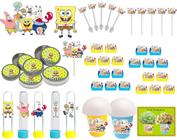 Kit festa Bob Esponja 99 peças (10 pessoas)