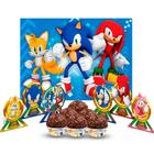 Kit festa completo 107 pçs decoração Sonic Aniversário