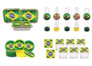 Kit Festa Copa do Mundo Brasil 80 peças (20 pessoas)