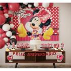 Kit festa Decoração para aniversário Minnie 39pçs Fácil EVA