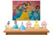 Kit Festa Decoração Princesas Painel + 6 Display de mesa