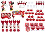 Kit festa decorado Minnie vermelha 173 peças (20 pessoas)