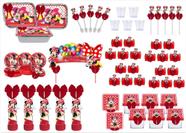 Kit festa decorado Minnie vermelha 191 peças (20 pessoas)