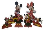 Kit Festa Display Mickey e Minnie, 10 Mesa ,2 De Chão Para Decoração em Mdf. - Artesanatos SS