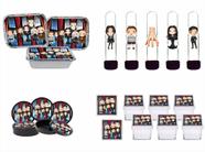 Kit Festa Família Addams Desenho 120 peças (30 pessoas)