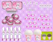 Kit Festa Gata Marie Rosa Decoração de Aniversário - Shop Macrozao