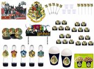 Kit festa Harry Potter clãs (preto) 255 peças (30 pessoas)