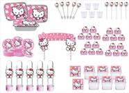 Kit Festa Hello Kitty rosa 121 peças (10 pessoas)