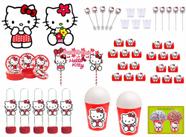 Kit Festa Hello Kitty vermelho 105 peças (10 pessoas)