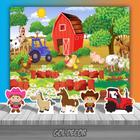 Kit Festa Infantil Painel + Displays Fazendinha