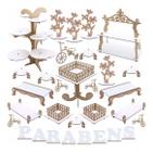 Kit Festa Mdf Branco - 31 Peças - Linha Premium - 1131-LP29