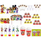 Kit festa Mickey Aventura Sobre Rodas 155 peças (20 pessoas)