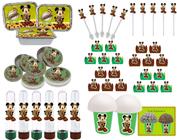 Kit festa Mickey Safari 106 peças (10 pessoas)