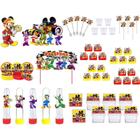 Kit festa Mickey Sobre Rodas 113 peças (10 pessoas)