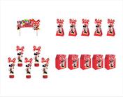 Kit Festa minnie vermelha 16 peças (5 pessoas) cone milk