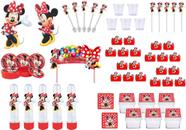 Kit festa Minnie vermelha 173 peças (20 pessoas)