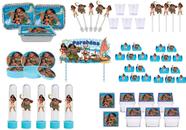 Kit festa Moana 121 peças (10 pessoas) - Produto artesanal