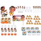 Kit festa Moana Baby (laranja) 113 peças (10 pessoas) - Produto artesanal