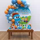 Kit Festa Casado 2 Painéis + Trio Capas Cilindro Léo O Caminhão - Decoração  Infantil