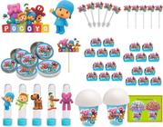 Kit Festa Pocoyo (azul claro)  265 Peças (30 pessoas)