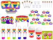 Kit Festa Pride LGBTQIA+ 173 peças (20 pessoas) marmita vso - Produto artesanal