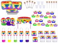 Kit Festa Pride LGBTQIA+ 191 peças (20 pessoas)