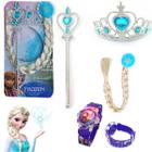 Kit Festa Princesa Rainha Acessórios Frozen + Relógio Pisca