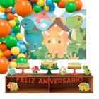 Kit Festa Pronta Decoração Dino Baby Dinossauro - 39 unid