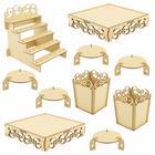 Kit Festa Provençal mdf Floral - 10 Peças - Linha Temática