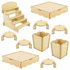 Kit Festa Provençal mdf Liso - 10 Peças - Linha Temática