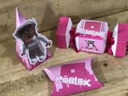 Kit Display De Mesa + Painel Festa Infantil Roblox Feminino