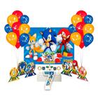 Kit Festa Sonic Decoração Topo Painel Vela N7 Balão Display - Regina / Piffer - rivfestas