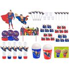 Kit festa Super Man 105 peças (10 pessoas)