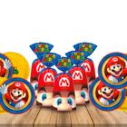 Kit Festa Super Mario Decoração Pratos + Sacolas Surpresa - Cromus
