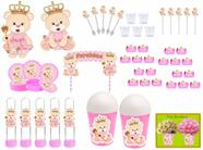 Kit Festa Ursinha Princesa 105 peças (10 pessoas) - Produto artesanal