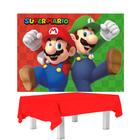 Kit Feta Super Mario Decoração Painel + Toalha mesa Vermelha