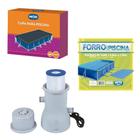 Kit Filtro 3600 L/H + Capa + Forro Piscina Premium 7600 L