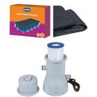 Kit Filtro Bomba 3600 L/h + Capa Para Piscina Premium 7600 Litros - Mor