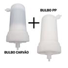 Kit Filtro Bulbo Carvão Ativado + Filtro Bulbo Polipropileno Pré PP Compatível Purificador Hoken HK 1000