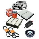 Kit Filtro Pajero TR4 Flex 2012 Polia Correia Alternador - CONTITECH E GT