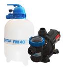 Kit Filtro Piscina Fm 40 + Bomba 1/2 Cv Bm 50 Weg Sodramar